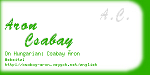 aron csabay business card